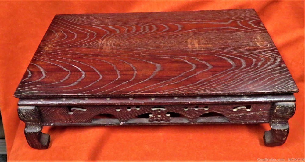 Antique Japanese natural Exotic Rosewood hand carved table-img-0