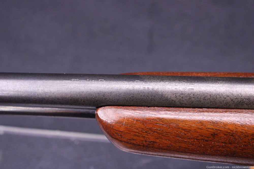 MARLIN MODEL 81 22 S/L/LR 24" BOLT ACTION TUBE FED C&R ACCEPTED WOOD STOCK-img-13