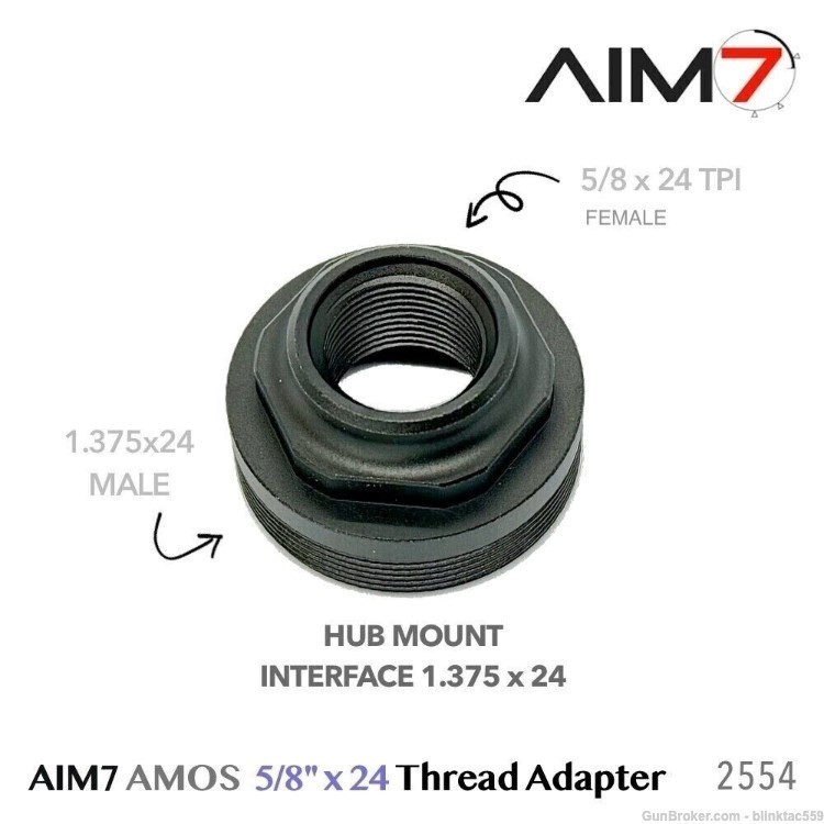 SILENCER suppressors Adapter HUB Direct Thread Mount 5/8x24 TPI-img-0