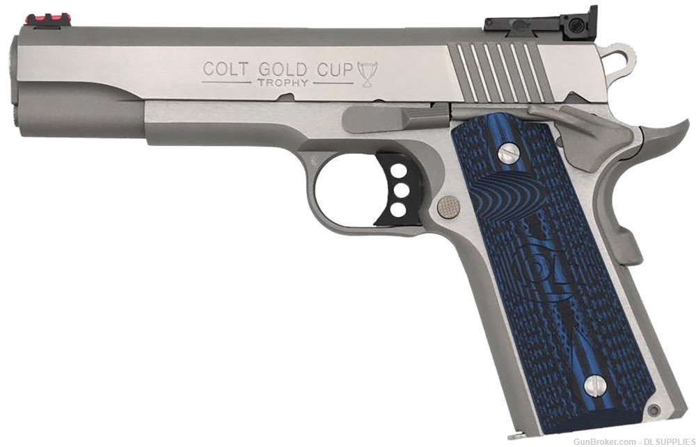 COLT 1911 GOLD CUP TROPHY LITE STAINLESS SERIES 70" ADJ. 5" BBL .38SUPER-img-1