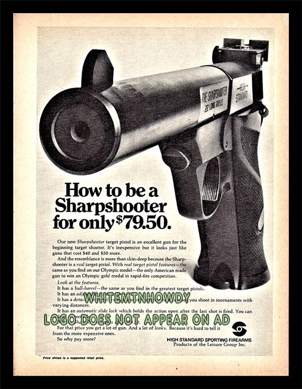 1971 HIGH STANDARD Sharpshooter AD Advertising-img-0