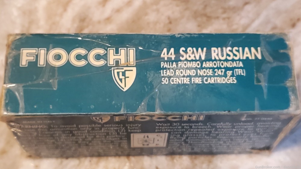 Fiocchi 44 S&W Russian 50 round box 247 Lead bullet-img-2