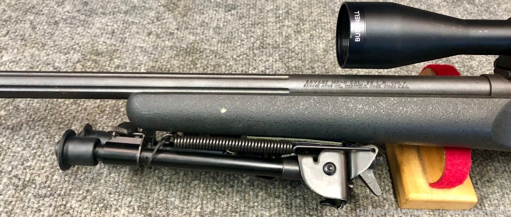 Savage Mark II TR .22lr Fluted heavy barrel bipod scope -img-8