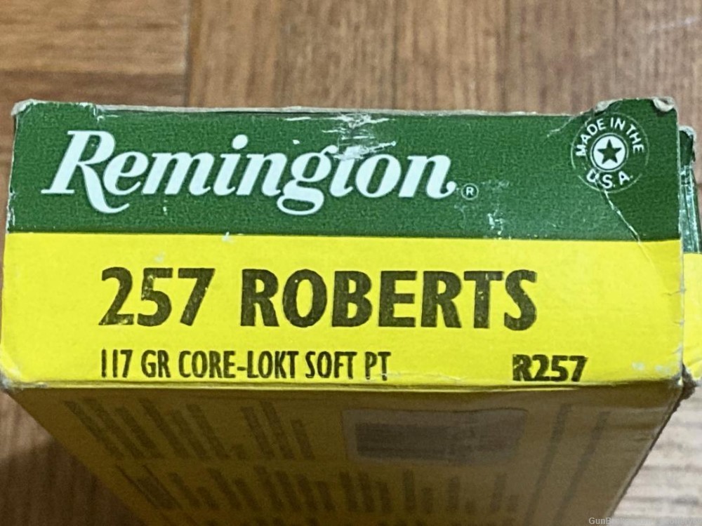 257 Roberts Remington High Velocity 117 gr PSP Rifle Ammo 20 rds R257-img-1