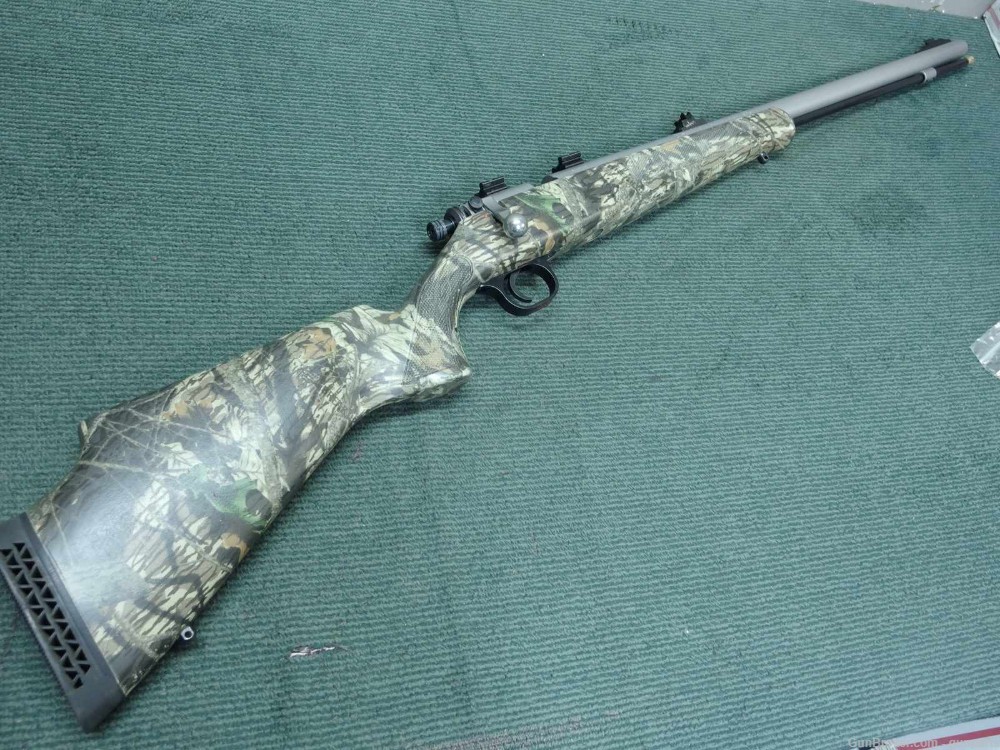 KNIGHT DISC .50 CAL. MUZZLELOADER - CAMO / STAINLESS - MINT-img-0
