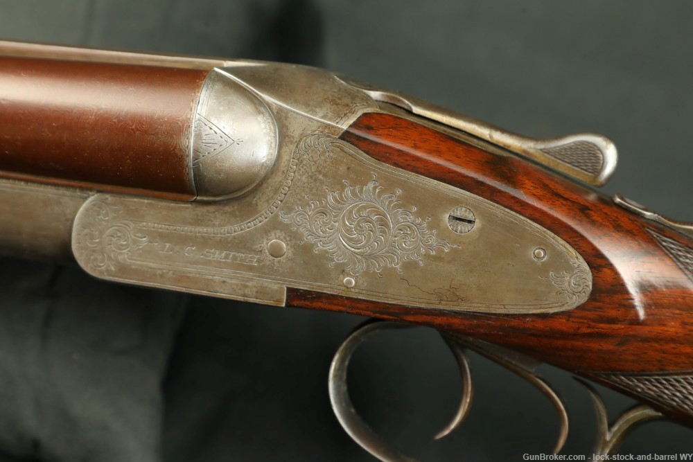 L.C. Smith Quality No. 3 Hammerless 28" 12 GA SXS Shotgun, 1891 Antique-img-30