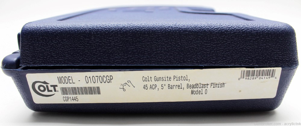 Colt Gunsite Pistol SS 2012 Box Rare 45acp $.01 Penny High Bidder Wins It!-img-7