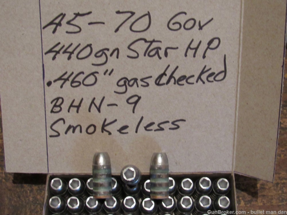 45-70 bullets 440gn Star hollow point gas checked-img-0