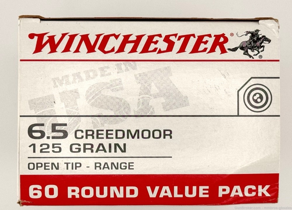 WINCHESTER AMMUNITION USA READY 125 GR OPEN TIP 6.5 CRD AMMO - 60 ROUNDS-img-1