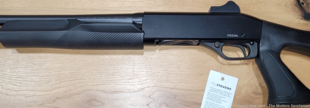 Stevens Model 320 Security Thumbhole 20GA 18.5" Pump Action Shotgun Black-img-2
