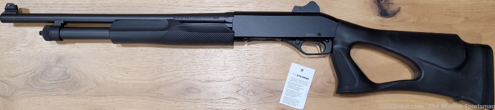 Stevens Model 320 Security Thumbhole 20GA 18.5" Pump Action Shotgun Black-img-0
