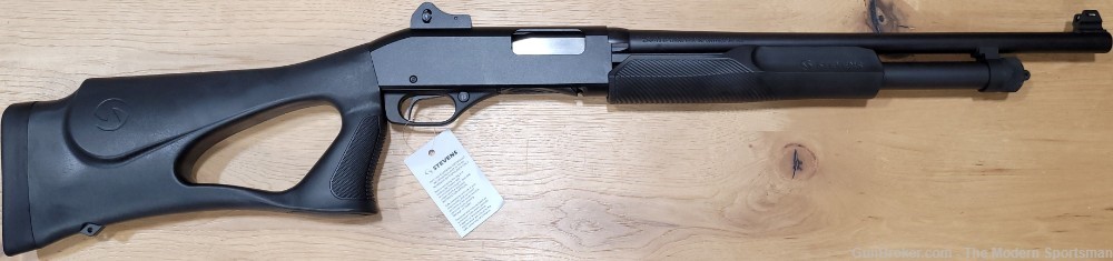 Stevens Model 320 Security Thumbhole 20GA 18.5" Pump Action Shotgun Black-img-4