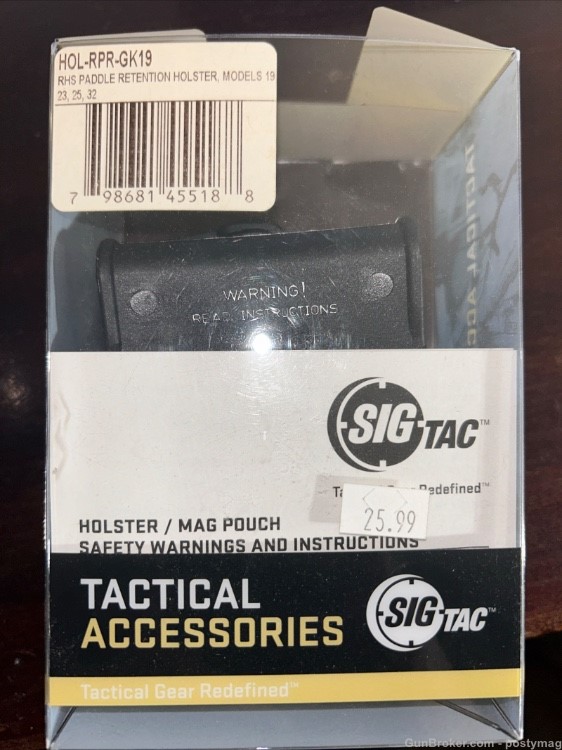 SIG TACTICAL PADDLE HOLSTER FOR GLOCK 19 ,23,25,32 ( RIGHT HAND ) -img-2