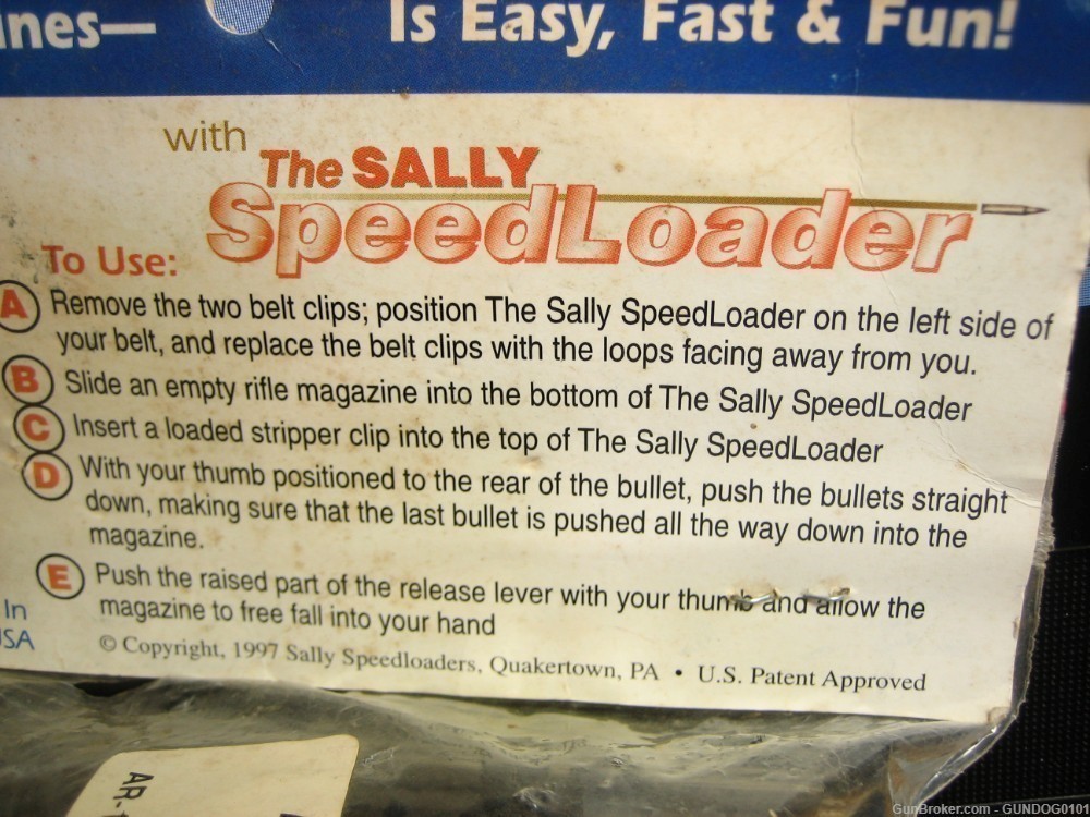 1997 THE SALLY SPEEDLOADER FOR ALL AR-15 RIFLE MAGS-img-2