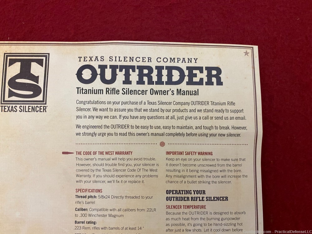 New Texas Silencer Outrider 300 mag Direct Thread 5/8x24 Silencer Titanium-img-22