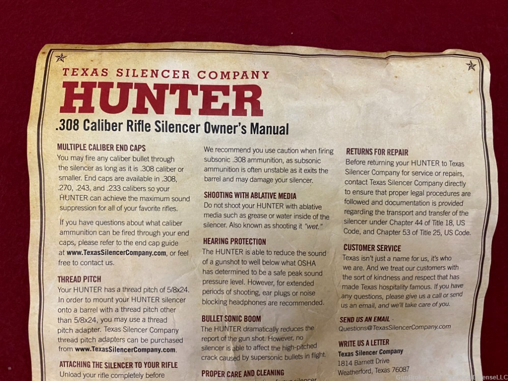 New Texas Silencer Hunter 300 mag Direct Thread 5/8x24 Silencer, wooden box-img-26