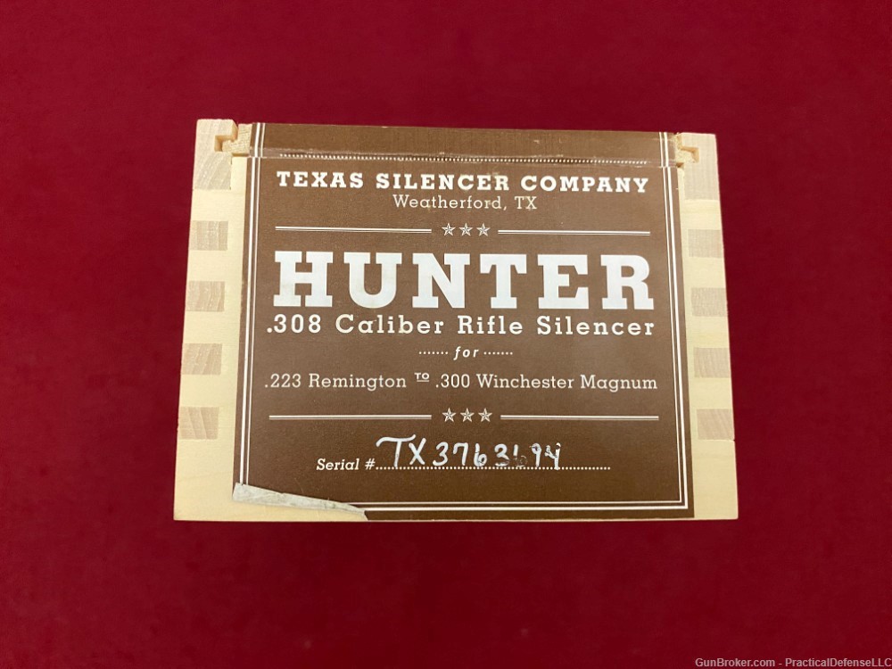 New Texas Silencer Hunter 300 mag Direct Thread 5/8x24 Silencer, wooden box-img-30