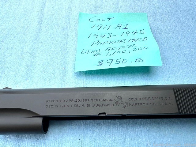 Colt 1911-A1 Slide Parkerized  1943-1945-img-0