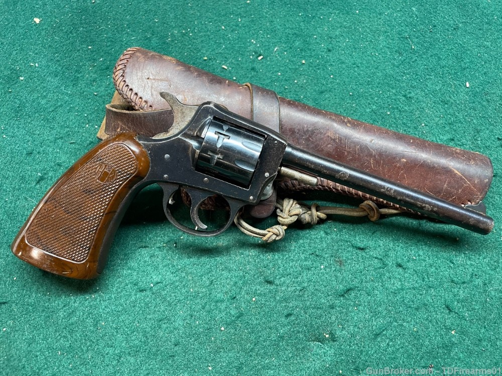 H&R 922 9 shot .22 lr 6" barrel revolver w/ holster C&R -img-1
