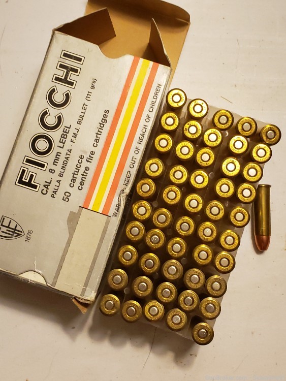 8mm lebel French revolver full box 50 +1 rounds ammo ammunition-img-0