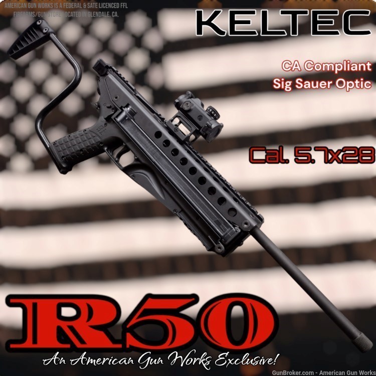 CA California Compliant KELTEC R50 Sports Utility Rifle in Five Seven!-img-0