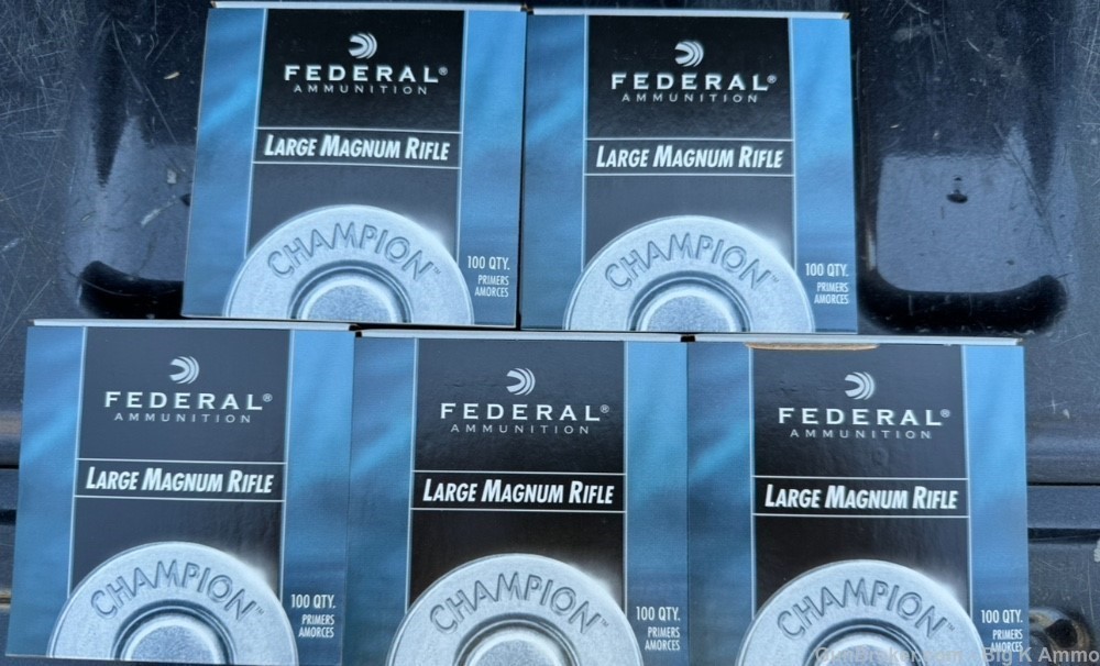 Federal Large Magnum Rifle Primer 500 count no. 215 large mag rifle primers-img-0