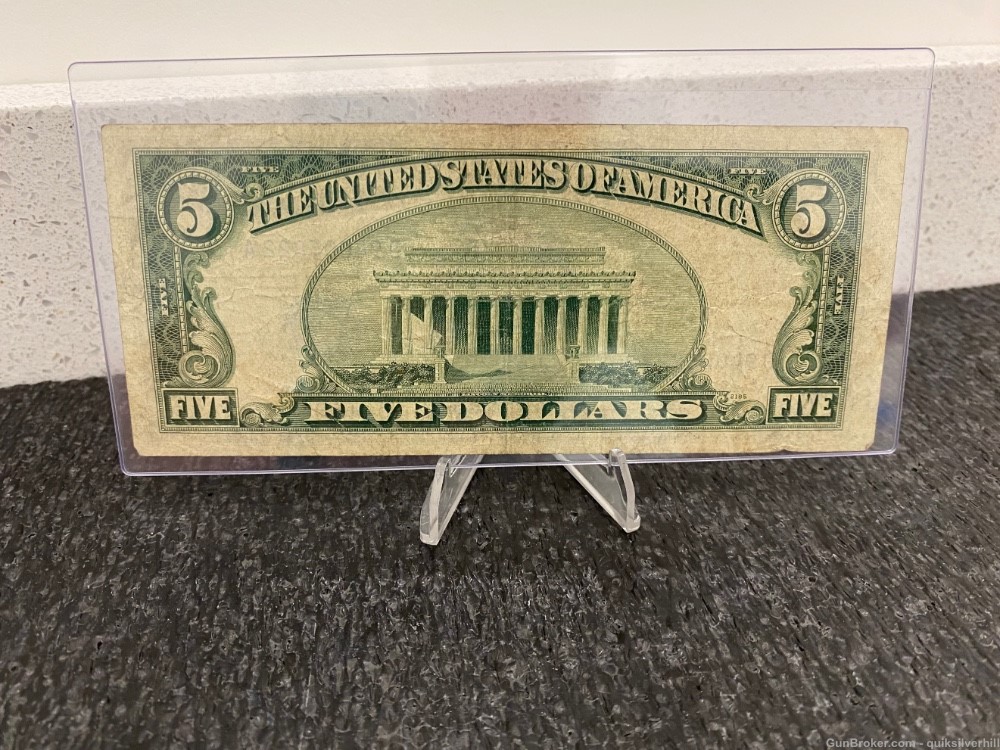 Nice Series 1953 A $5 Five Dollar Silver Certificate “Godless” Note -img-1