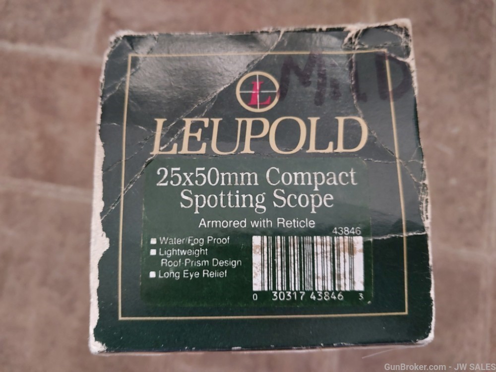 LEUPOLD 25X50MM SPOTTING SCOPE GOLD RING MIL-DOT RETICLE ARMORED WITH BOX-img-14