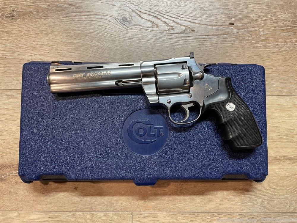 Colt Anaconda .44 magnum revolver 6" old style 90s era w/ original box-img-1