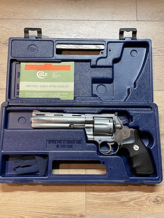 Colt Anaconda .44 magnum revolver 6" old style 90s era w/ original box-img-9