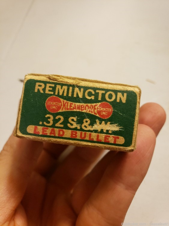 Dogbone box Remington 32 s&w smith Wesson ammo ammunition full nice!-img-5