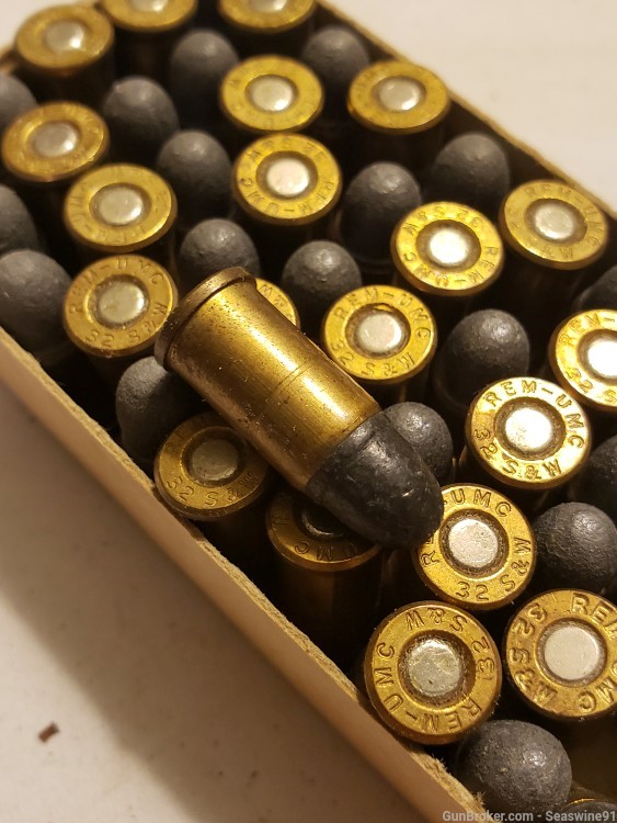 Dogbone box Remington 32 s&w smith Wesson ammo ammunition full nice!-img-7