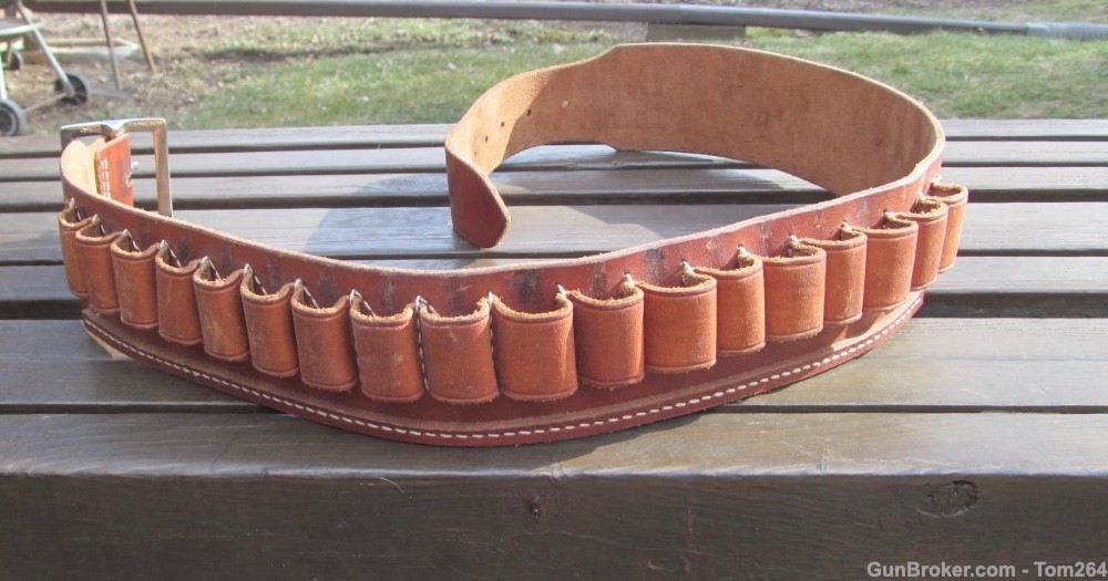 Hunter Leather Shotshell Belt #27-157 MED 20 GA-img-2