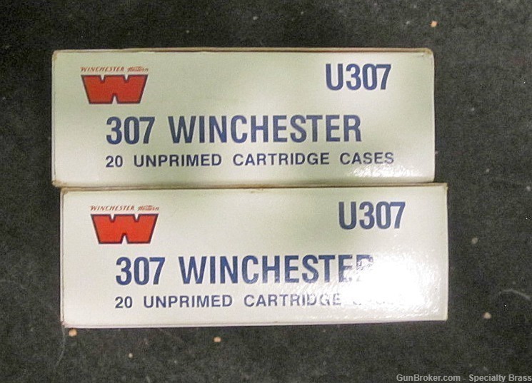 40 Brand New Winchester 307 WIN Brass - Free Ship W/ BIN-img-0