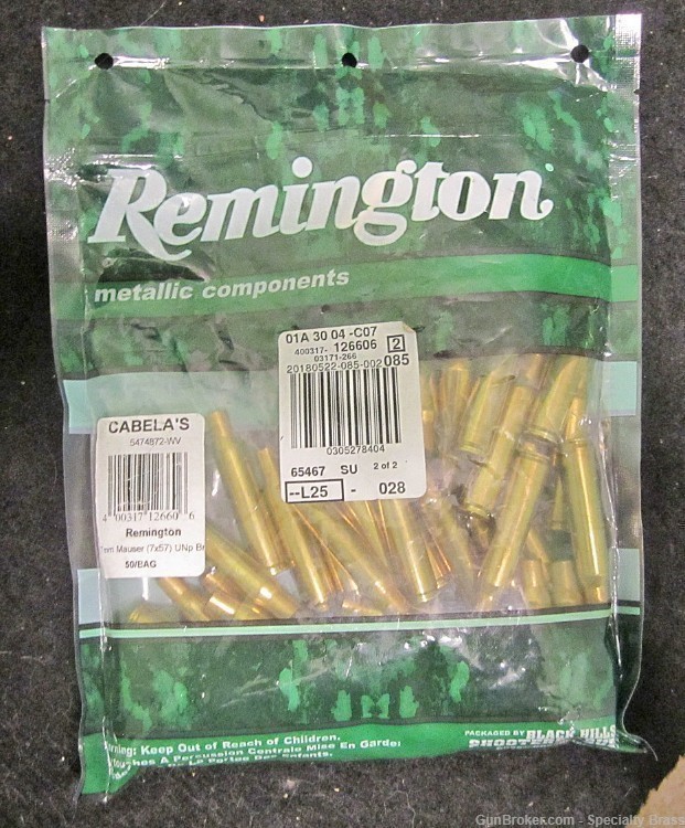 50 PC Brand New Remington 7mm Mauser Brass - Free Ship W/ BIN-img-0