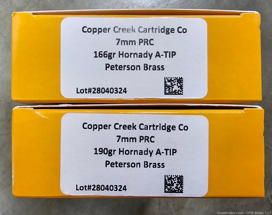 30rds Cooper Creek 166gr 190gr a-tip Peterson brass 7 PRC 7mm PRC ATIP-img-0