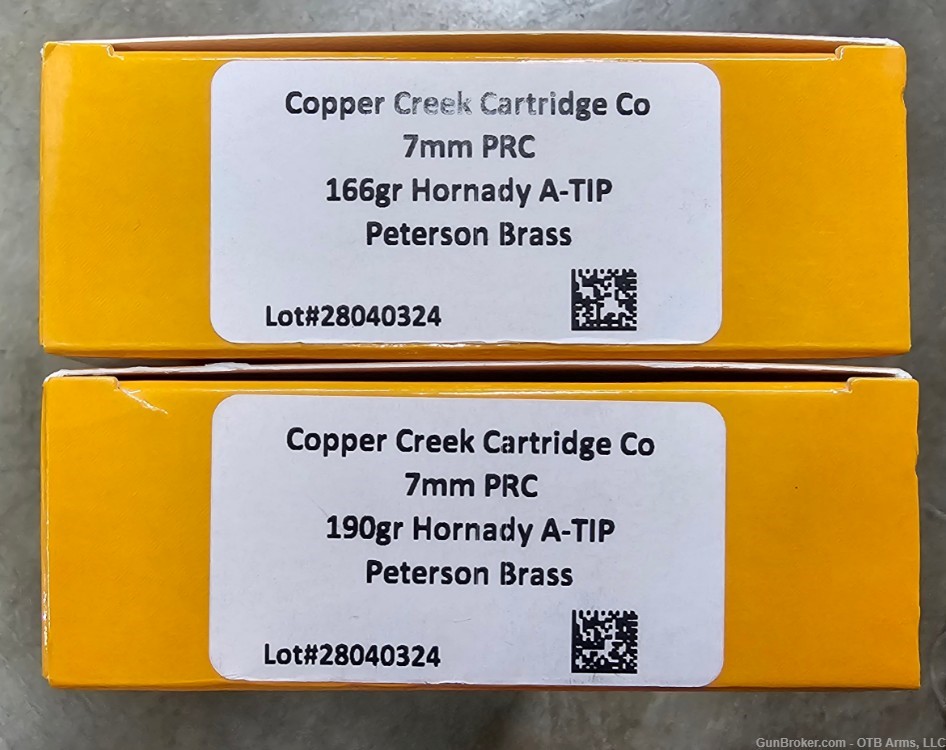 30rds Cooper Creek 166gr 190gr a-tip Peterson brass 7 PRC 7mm PRC ATIP ...