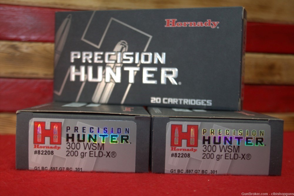 Hornady Precision hunter 300 WSM 200 Grain 60 Rounds 3 boxes ammo-img-0
