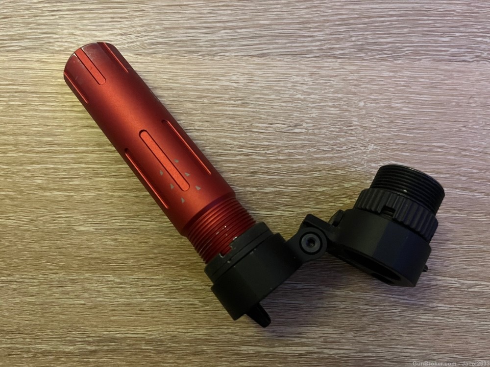 Sylvan Arms Folder, Strike Industries mini buffer tube (red), spring/buffer-img-0
