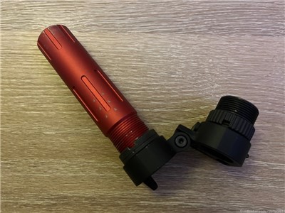 Sylvan Arms Folder, Strike Industries mini buffer tube (red), spring/buffer