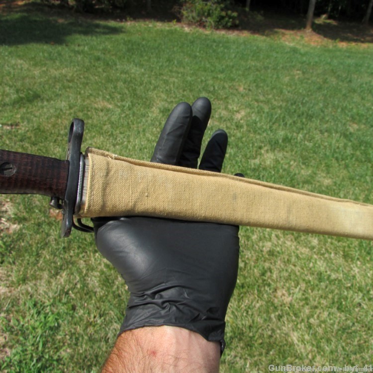 US SPRINGFIELD ARMORY MODEL 1905 BAYONET WITH CANVAS SCABBARD DATED 1914-img-23