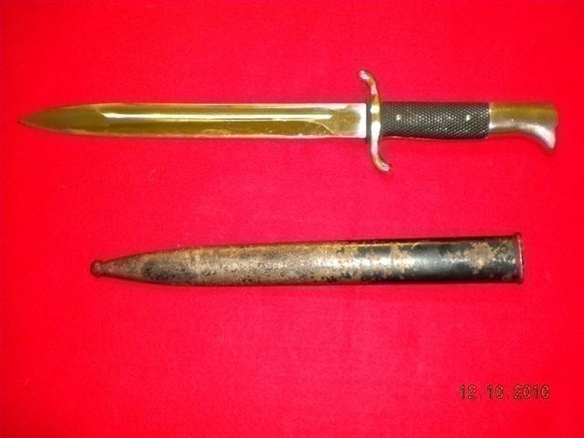 GERMAN WWII POLICE DRESS BAYONET w/ SCABBARD LONG MODEL FIRE POLICE BAYONT -img-0