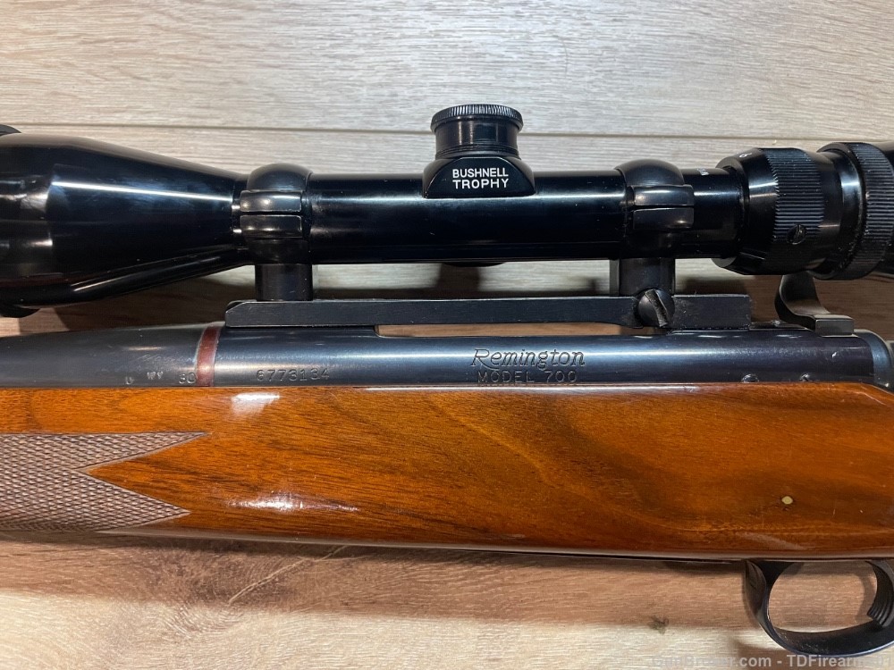 Remington 700 BDL 7mm rem mag 24" Early brass pin walnut stock w/ Bushnell -img-12