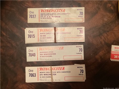 Winchester end box labels
