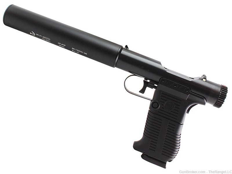 B&T SIX45 Station 6 Welrod Assassin's Pistol .45ACP 3" Bolt Action 1911 Mag-img-1