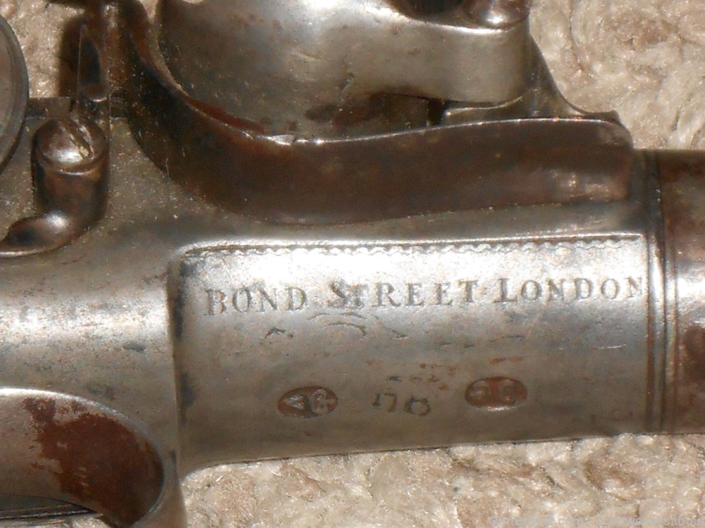 18th C. Silver Mounted Queen Ann Flintlock Pistol Joseph Griffin 1739-1772-img-46