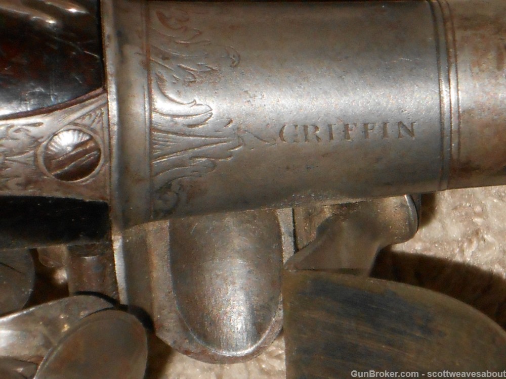 18th C. Silver Mounted Queen Ann Flintlock Pistol Joseph Griffin 1739-1772-img-35