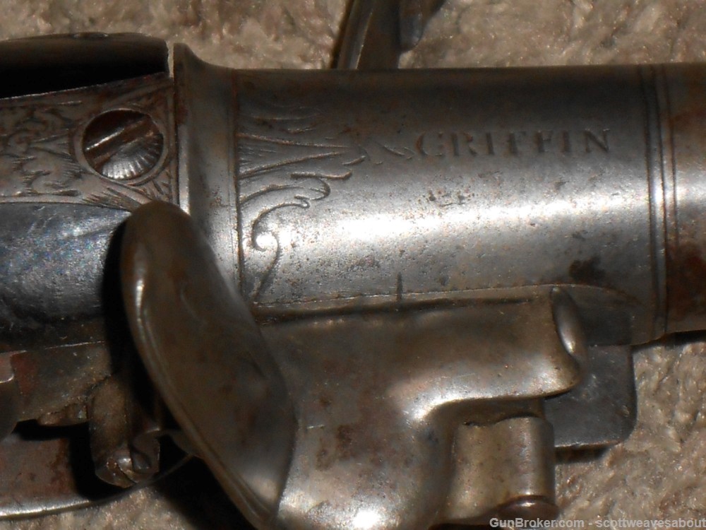 18th C. Silver Mounted Queen Ann Flintlock Pistol Joseph Griffin 1739-1772-img-37