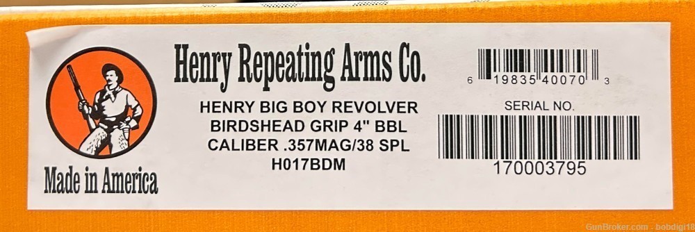 Henry Big Boy Revolver .357Mag/.38Spl Birdshead H017BDM NO CC FEES-img-3