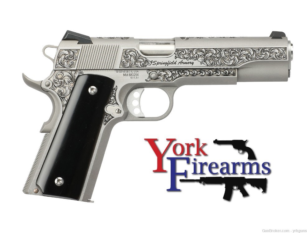 Springfield Tyler Gun Works 1911 Garrison Engraved Premier 45ACP PX9420STGW-img-1